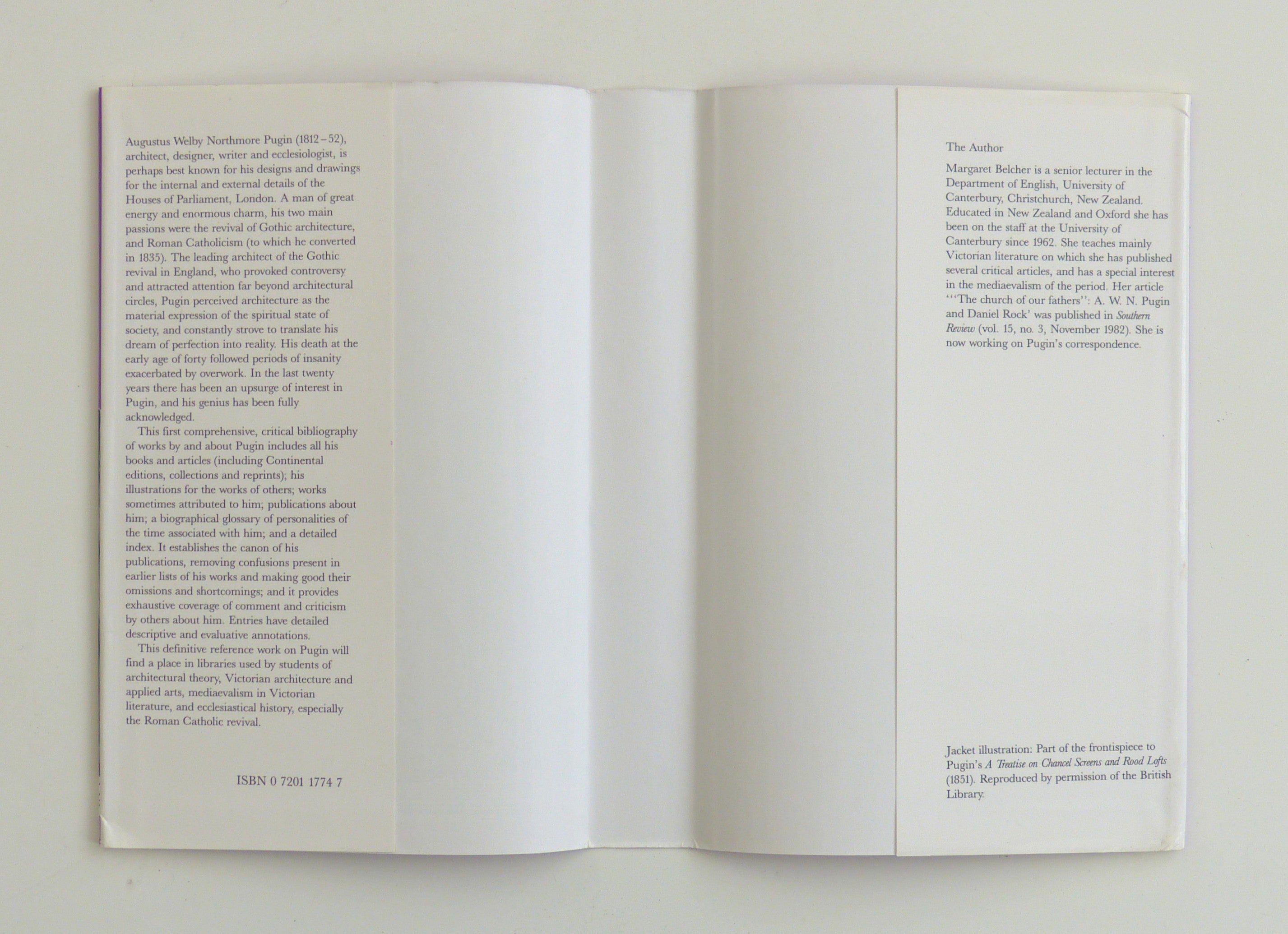 A.W.N.Pugin: An Annotated Critical Bibliography  by Belcher. (Margaret).