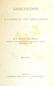 Sarchedon A Legend Of The Great Queen by G J Whyte-Melville