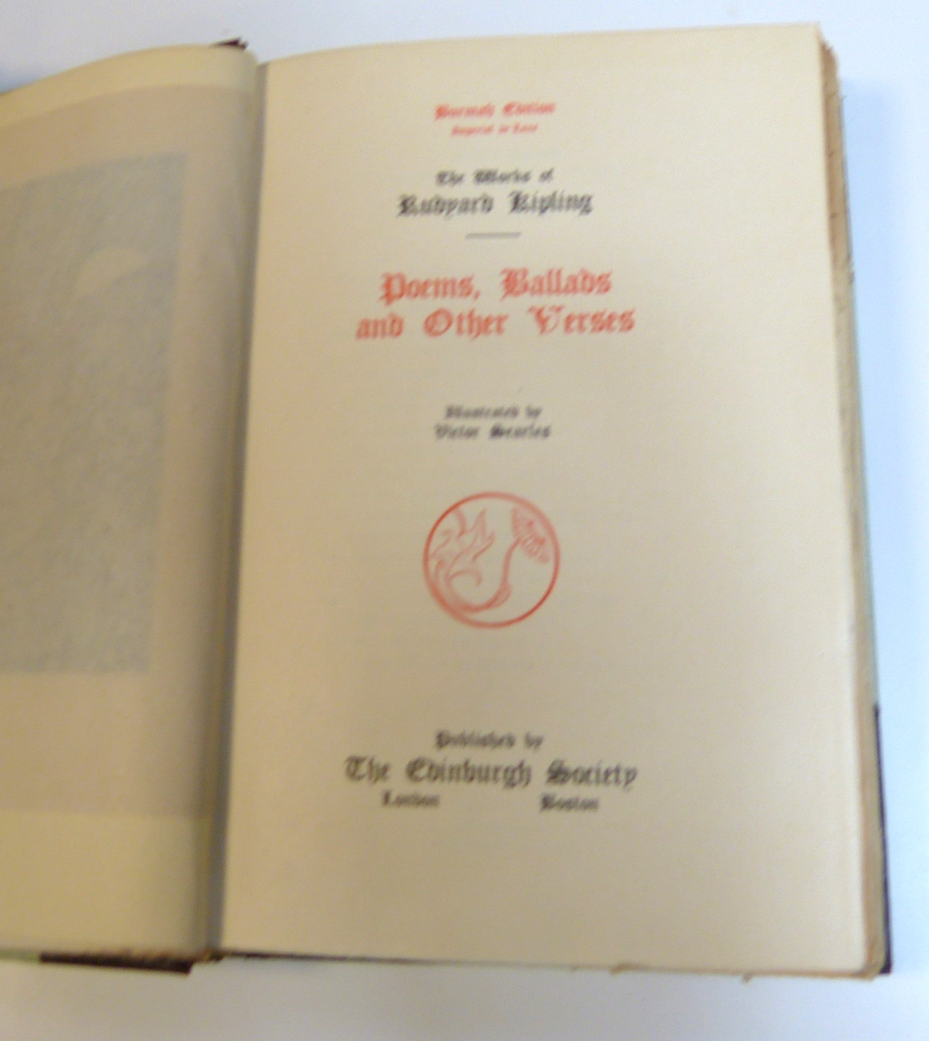 Works Of Kipling, Poems, Ballads and Other Verses Burmah Edition by Kipling, R