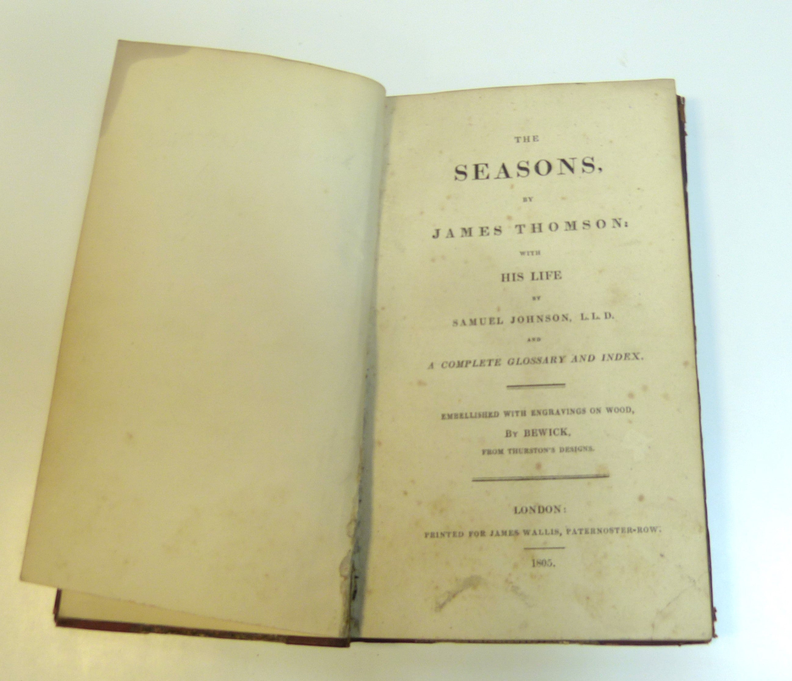 The Seasons by James Thompson With His Life By Samuel Johnson