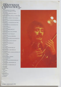 Santana European Tour 1978 Programme