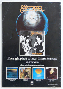 Santana European Tour 1978 Programme