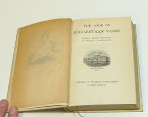 The Book of Elizabethan Verse, Chosen and Edited with Notes by BRAITHWAITE, William S.