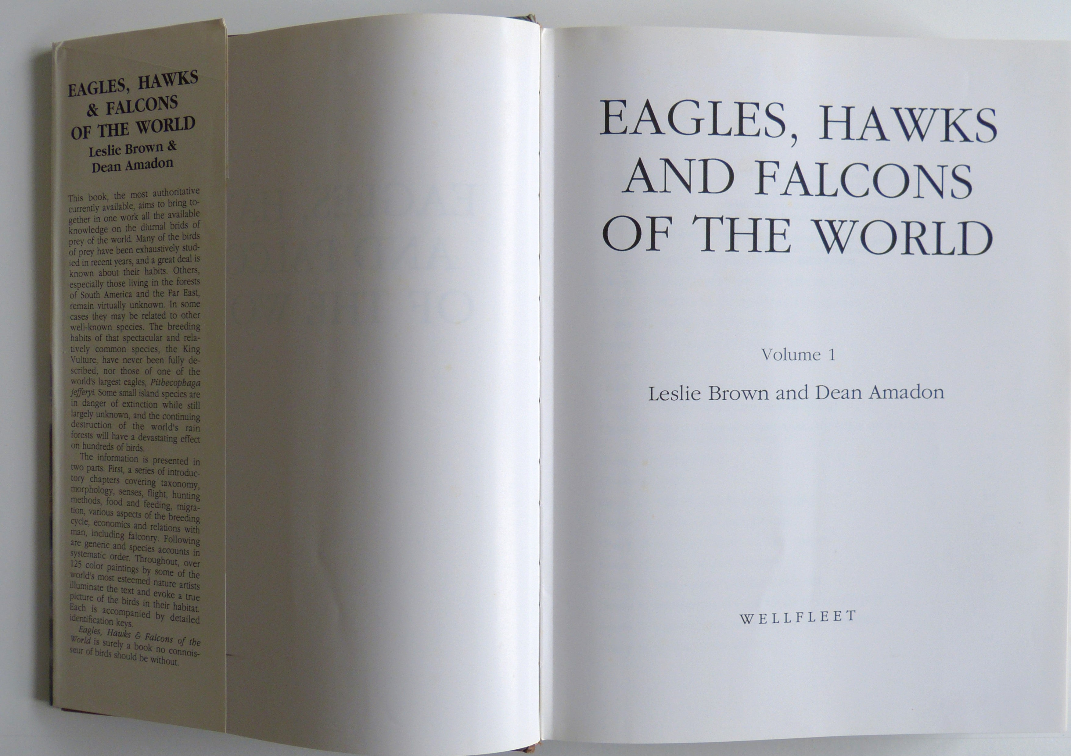 Eagles, Hawks and Falcons of the World by Brown, Leslie; Amadon, Dean