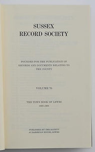 The Town Book of Lewes 1837 - 1901 by Verena Smith