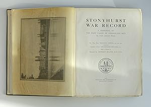 Stonyhurst War Record: a Memorial of the Part Taken By Stonyhurst Men in the Great War by Irwin, F.