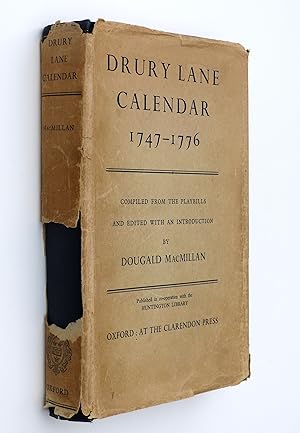 Drury Lane Calendar 1747-1776 by MacMillan, Dougald