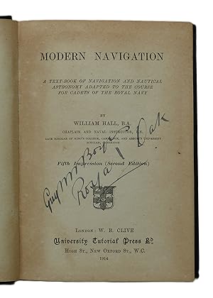 Modern Navigation: a Text-Book of Navigation and Nautical Astronomy by Hall, William
