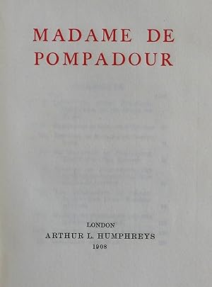 Madame de Pompadour (The royal library: belles lettres series) by Capefigue, J