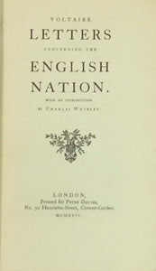 Letters Concerning the English Nation. With an Introduction by Charles Whibley. Voltaire