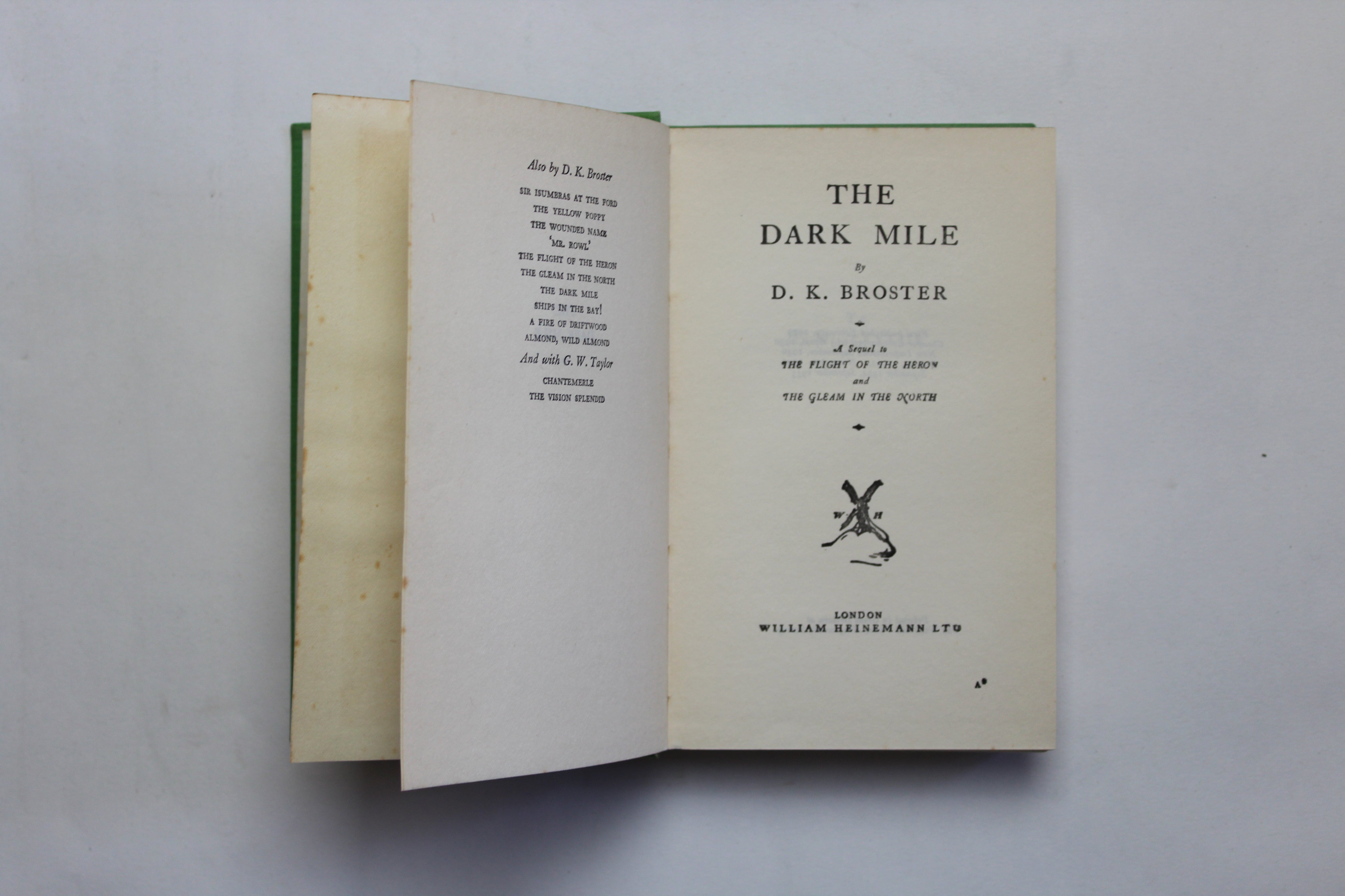 The Dark Mile by Broster, D K