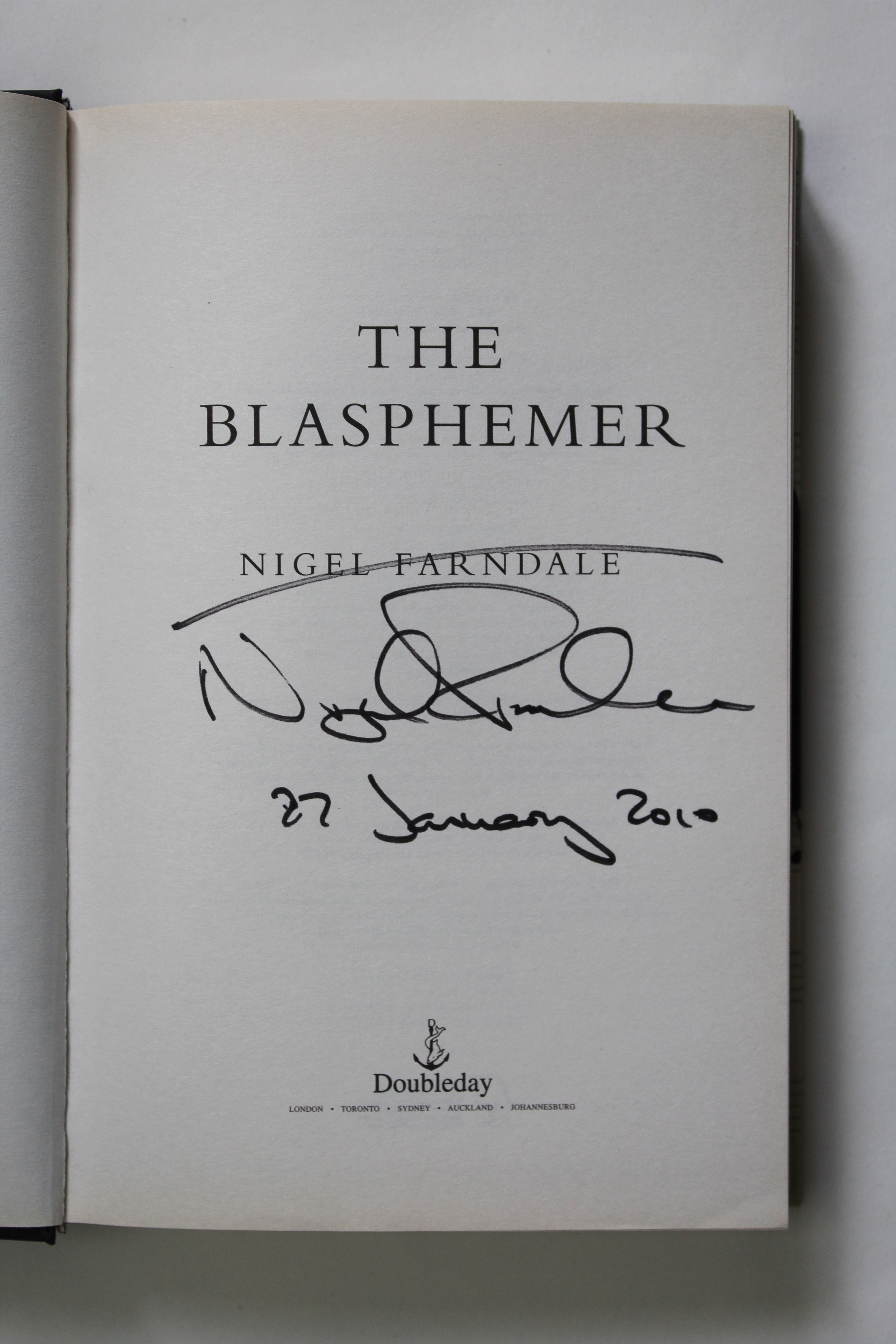 The Blasphemer by Farndale, Nigel